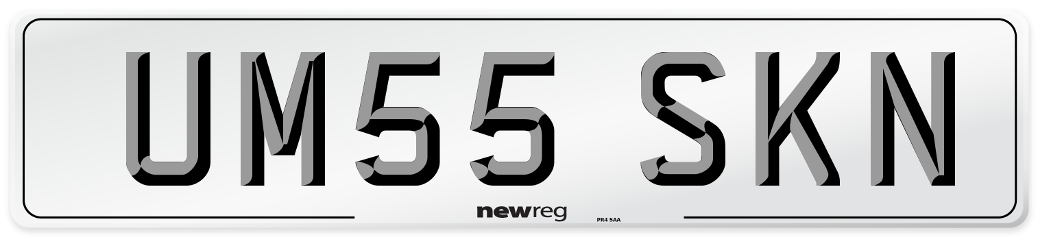 UM55 SKN Number Plate from New Reg